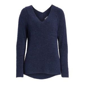 Caslon Plushy Double V-Neck Pullover